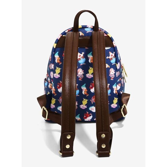 Loungefly x Disney Snow White And The Seven Dwarfs Allover Print Mini Backpack - Picture 3 of 4